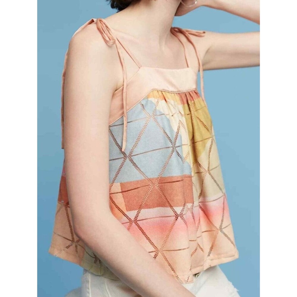 Anthropologie Akemi + Kin Abstract Geo Blouse